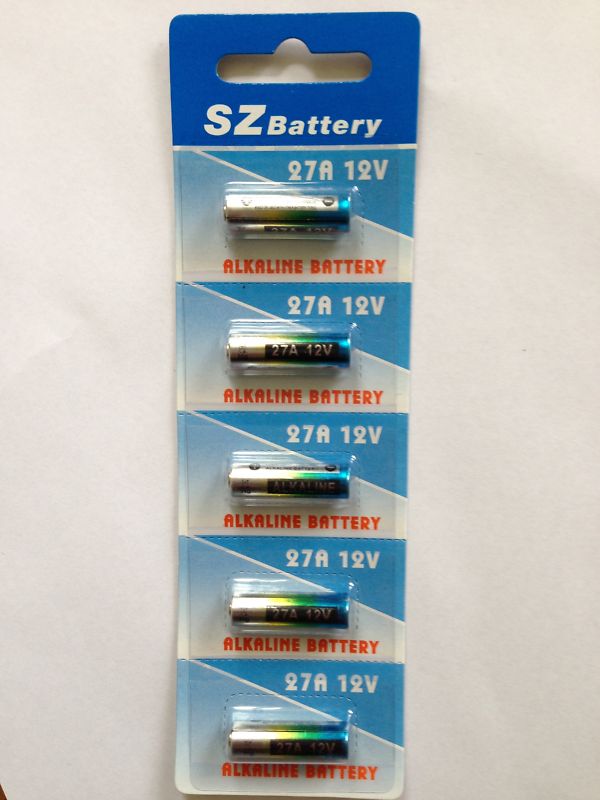 (image for) ALKALINE BATTERIES 27A-C5 HIGH VOLTAGE 12V CARD OF 5