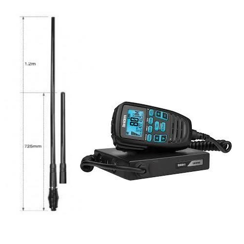 (image for) UNIDEN UH9060 UHF RADIO + UNIDEN AT970BK TWIN 6.6/3.0 DBI BLACK