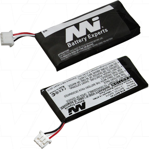 (image for) Wireless headset battery sennheiser Batt-03 3.7v 180mah