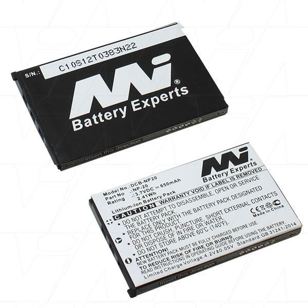 (image for) CASIO DCB-NP20-BP1 3/7V 650MAH DIGITAL STILL CAMERA BATTERY