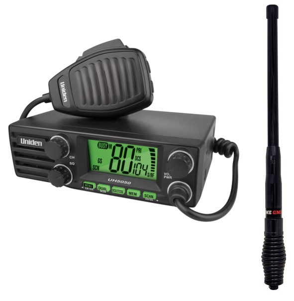 (image for) UNIDEN UH5050 12V & 24V VOLT 5W 80CH UHF RADIO+GME AE4704B KIT