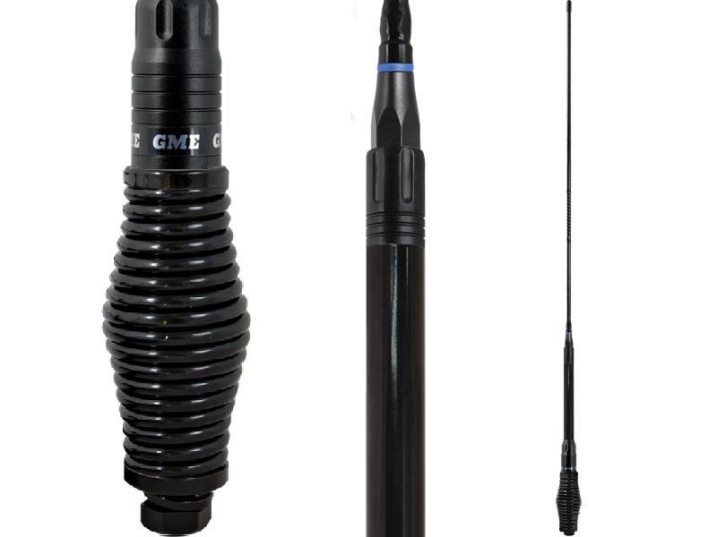 (image for) GME AE4018BK1 FULL BLACK HEAVY DUTY HI GAIN Antenna UHF SPRING A