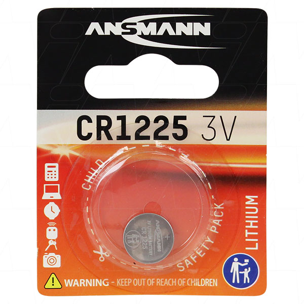 (image for) LITHIUM COIN CELL BUTTON BATTERY CR1225 REPLACEMENT BATTERY