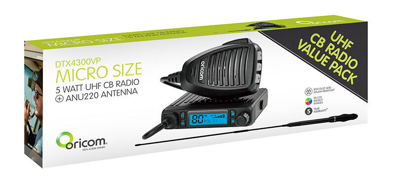 (image for) Oricom DTX4300 UHF CB Radio + ANU220 Antenna Value Pack