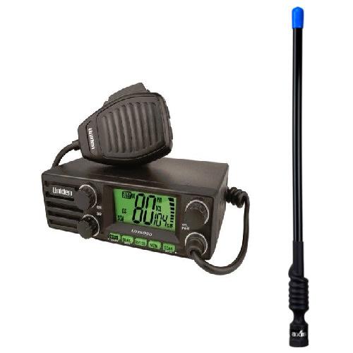 (image for) UNIDEN UH5050 H/DTY 12V & 24V 5W UHF RADIO + UNIDEN AT500BK 5.5D